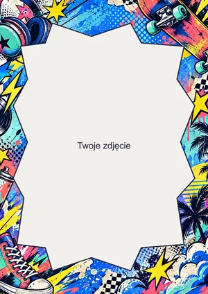 Komplet foto — Komiksowy kadr — rewers na zdjęcie