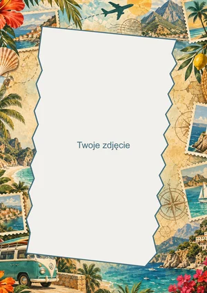 Komplet foto — Pocztówka z wakacji — rewers na zdjęcie