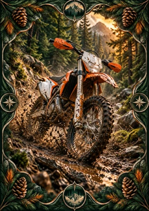 Enduro — leśny szlak — rewers standardowe