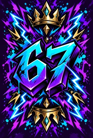 67 — Neonowa korona — rewers standardowe